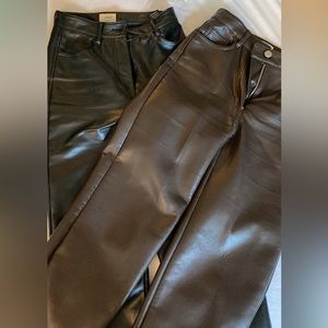 Two Melina Pants - black and mocha brown